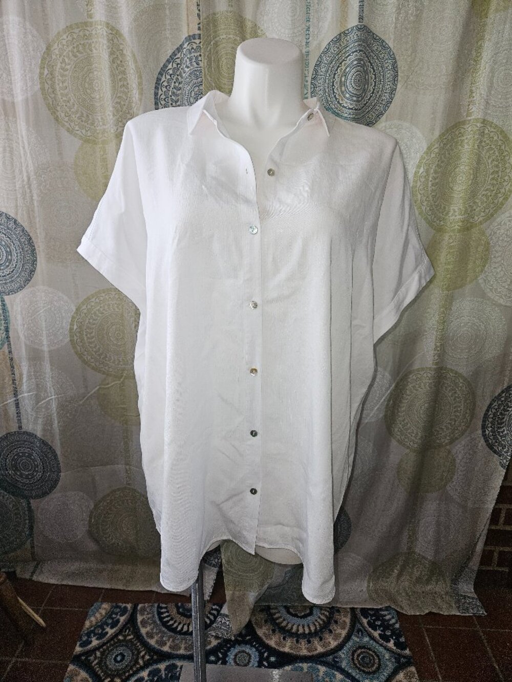 NWT Soft Surroundings White Button-Down (3X)